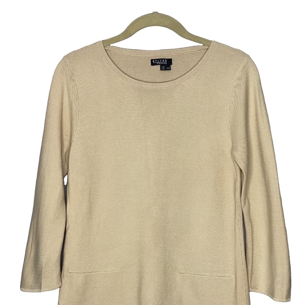 BYLYSE SPENARD Cream Cotton Modal Pocket Tunic Top‎ Quiet Luxury XS - Picture 11 of 16